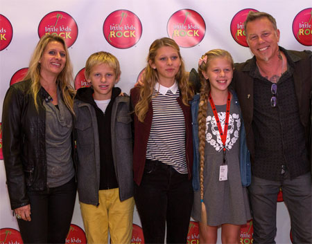 A family photo of the Metallica lead singer, James Hetfield.